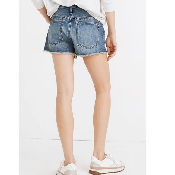 Madewell Relaxed Denim Jean Split Hem Edition Shorts, Size 8‎ (29 Waist) NWT - Picture 5 of 14
